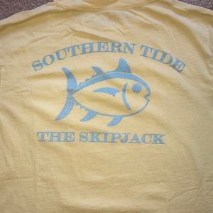 Yellow southern tide pocket tee